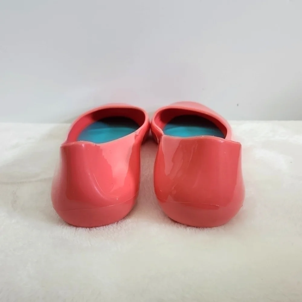 Oka B Taylor Coral Pink Rubber Jelly Ballet Slip On Flats Women Size US 8 EU 38 - Picture 8 of 14